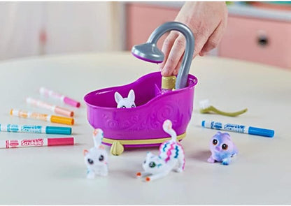 Crayola Scribble Scrubbies Tub Set (4 Pets), Washable Pet Care Toy, Coloring Animal Craft, Toys for Girls & Boys, Gifts for Kids, Ages 3+