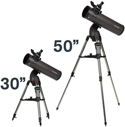 Celestron 31145 NexStar 130SLT Portable Computerised Newtonian Reflector Telescope with Quick-Release Fork-arm Mount, Accessory Tray and 'Starry Night' Special Edition Software, Grey