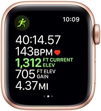Apple Watch Series 5 (GPS + Cellular, 40MM) - Gold Aluminum Case with Pink Sport Band (Renewed)