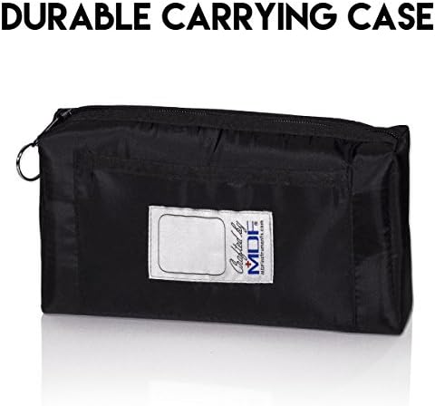 MDF Instruments, Calibra Aneroid Premium Professional Sphygmomanometer, Blood Pressure Monitor with Adult Cuff & Carrying Case, Lifetime Calibration, White Dial, Black Cuff, MDF808M11