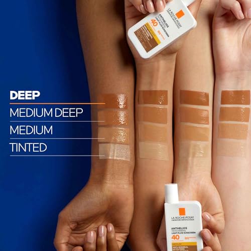 La Roche-Posay Anthelios Sunscreen SPF 50, Ultra-Light Fluid Broad Spectrum SPF 50, Face Sunscreen with Titanium Dioxide Mineral, Lightweight & Fast-Absorbing, Oil-Free, Matte Finish