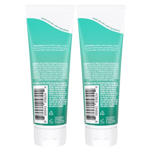 LUME Whole Body Deodorant - Invisible Cream Tube - 72 Hour Odor Control - Aluminum Free, Baking Soda Free, Skin Safe - 3.0 ounce (Pack of 2) (Minted Cucumber)