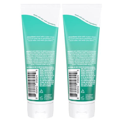 LUME Whole Body Deodorant - Invisible Cream Tube - 72 Hour Odor Control - Aluminum Free, Baking Soda Free, Skin Safe - 3.0 ounce (Pack of 2) (Minted Cucumber)