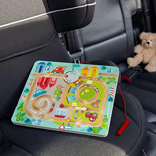 HABA Busy Board for Toddlers 2-4: Town Magnetic Maze Puzzle Game - Toddler Travel Toys for Preschoolers