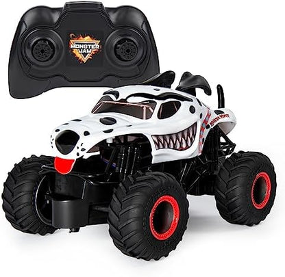 Monster Jam, Official Monster Mutt Dalmatian Remote Control Monster Truck for Boys and Girls, 1:24 Scale, 2.4 GHz, Kids Toys for Ages 4-6+