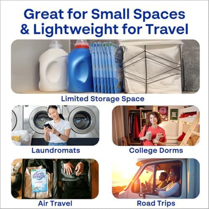 Earth Breeze Laundry Detergent Sheets Fresh Scent - 180 Loads Eco Liquidless Soap - Travel-Friendly for Hot & Cold Cycles, Tackles Tough Stains & Odors - Gentle on Skin, 90 Ct (3 Pack)