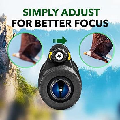 STARSCOPE Monocular G3 - Long-Range 10x42 High Powered Monocular | Small Monoculars for Bird Watching, Hunting, Sports, and More | Monoculars for Adults with BAK4 Prism