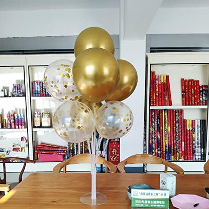 Gold Party Decorations Balloon Stand Centerpiece Table Decorations for Birthday Bridal Shower Graduation Wedding Anniversary Engagement Mother's Day Father's Day New Years 2025(Gold set4)