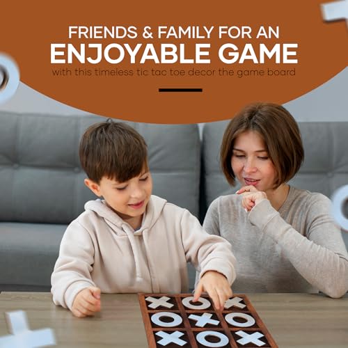 T one wooden Tic Tac Toe Game | board games for adults | Table Top Living Room Decor Fun family Games | board games for family night | board games for kids (Design-1)