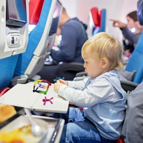 MAGMEN Enhanced Grip Magnetic Fidget Figures for Kids 3-8 & Toddlers | 10-Piece Solid Colors Multipurpose Magnets Set for Travel, Road Trip, Office & Stocking Stuffer Gifts.