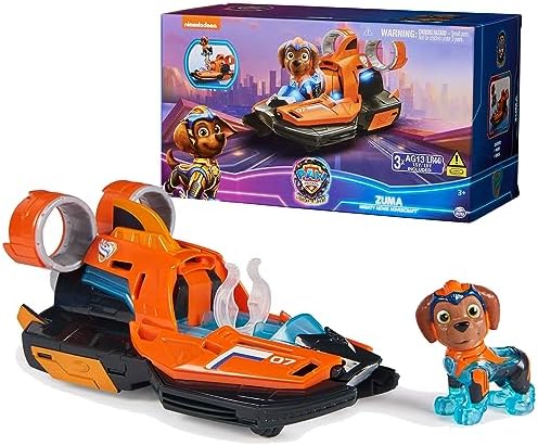 Paw Patrol: The Mighty Movie, Toy Jet Boat with Zuma Mighty Pups Action Figure, Lights and Sounds, Kids Toys for Boys & Girls 3+