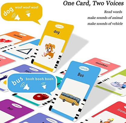 Toddler Learning Toys for 2 3 4 5 Year Old Girls, Autism Sensory Toys for Autistic Children, Speech Therapy Toys, 112 Cards - 224 Sight Words Talking Flash Cards