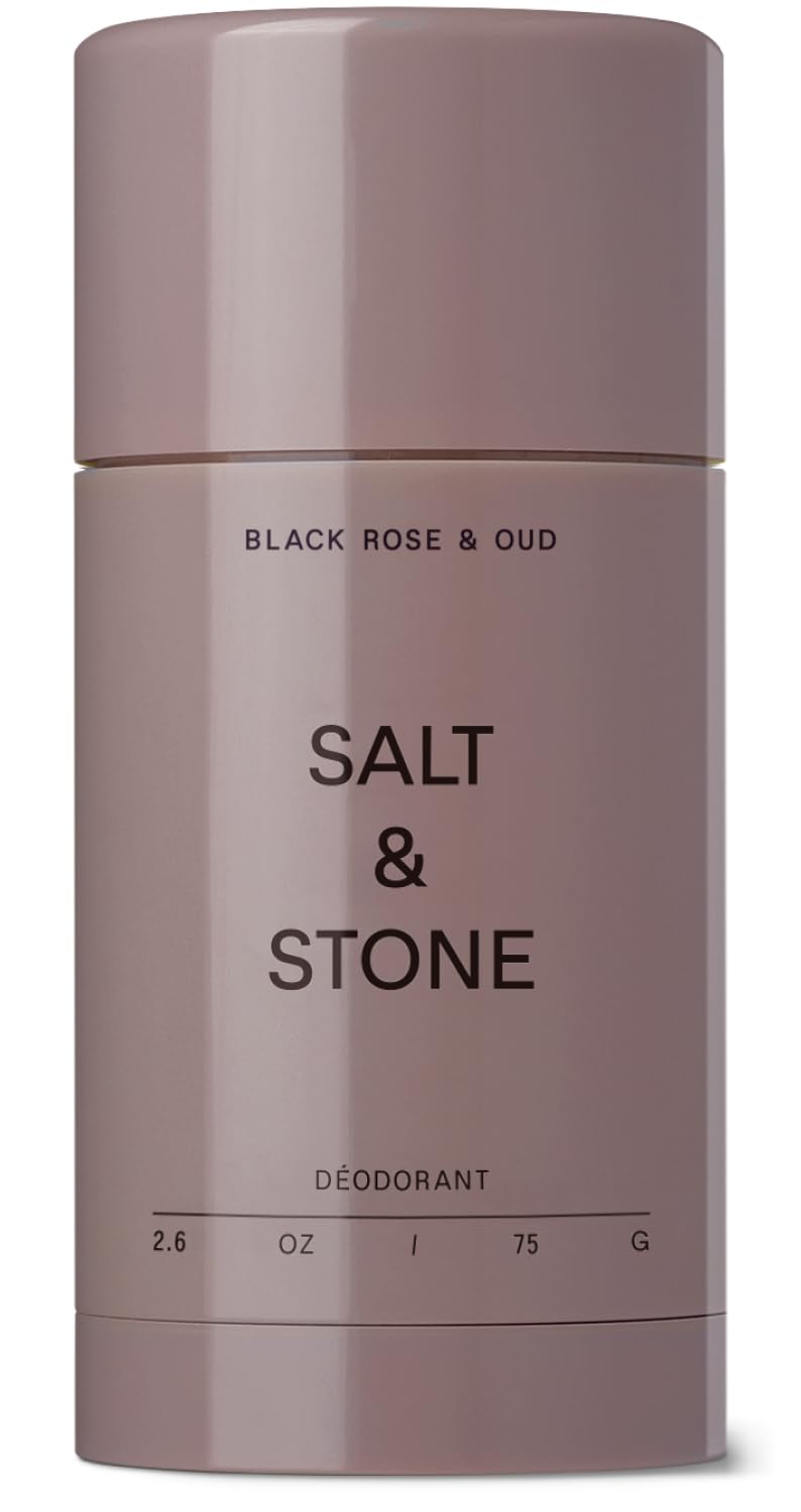 SALT & STONE Aluminum Free Deodorant | Extra Strength 48 Hour Protection for Women & Men | Made with Seaweed Extracts, Shea Butter & Prebiotics (Black Rose & Oud)