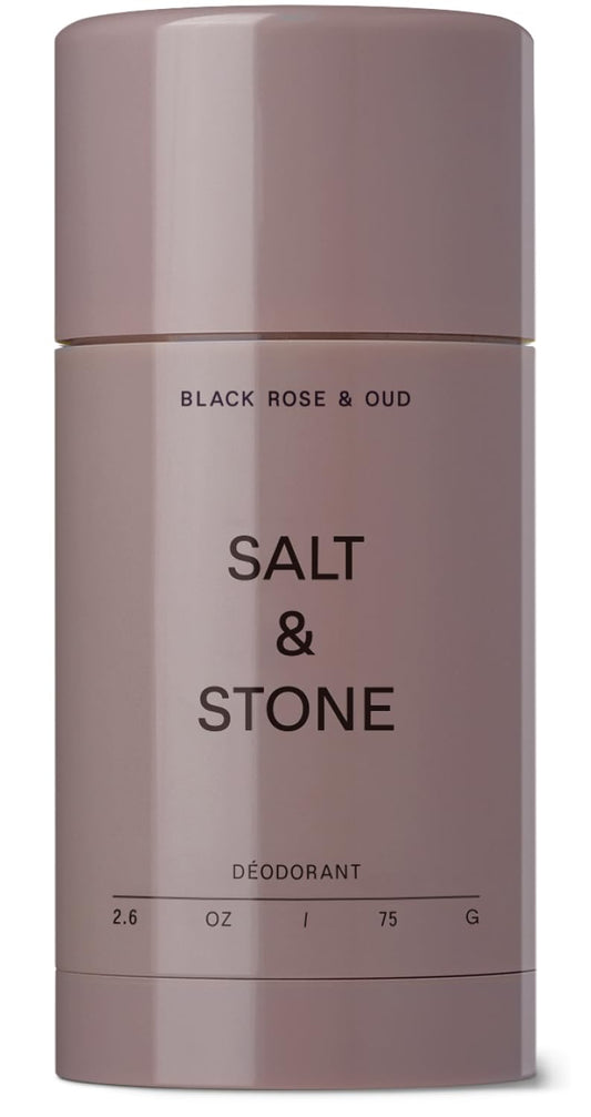 SALT & STONE Aluminum Free Deodorant | Extra Strength 48 Hour Protection for Women & Men | Made with Seaweed Extracts, Shea Butter & Prebiotics (Black Rose & Oud)