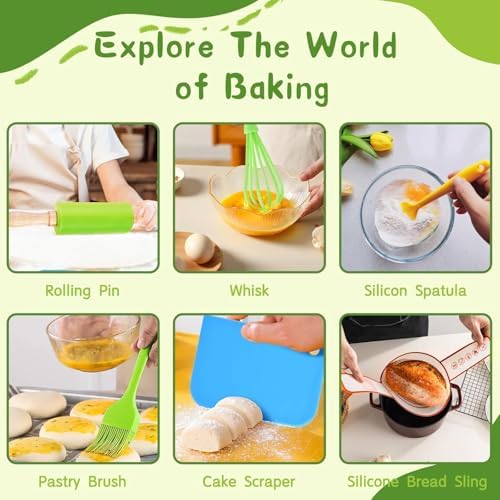 Montessori Kitchen Tools for Toddlers-21PCS Kids Cooking Sets Real-Montessori Cooking Set for Toddlers Kids Chef Set with Children Safe Knives Cutting Set