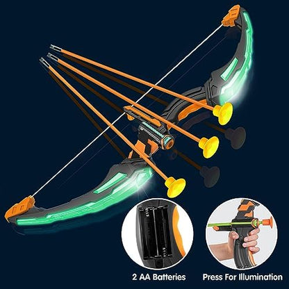 JOYIN Kids Bow and Arrow Set with LED Flash Lights, Outdoor Archery Set Toy Gift for Boys and Girls Ages 6-12 with Suction Cup Arrows, Target & Arrow Case, Great Birthday Gift for Kids/Children