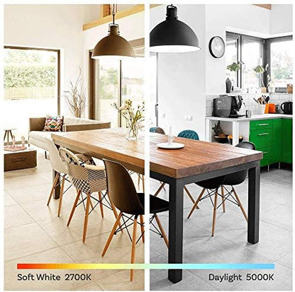 Amazon Basics Non-Dimmable LED Light Bulbs, Long Lasting, 9W, E26 Base, 5000K Daylight White, A19, 60W Equivalent, 24-Pack