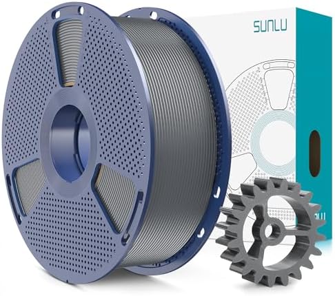 SUNLU PLA+2.0 3D Printer Filament, Upgrade PLA+ Filament 1.75mm, Tougher and Stronger, Neatly Wound PLA Plus Filament, Dimensional Accuracy +/-0.02mm, 1KG Spool(2.2lbs), Grey