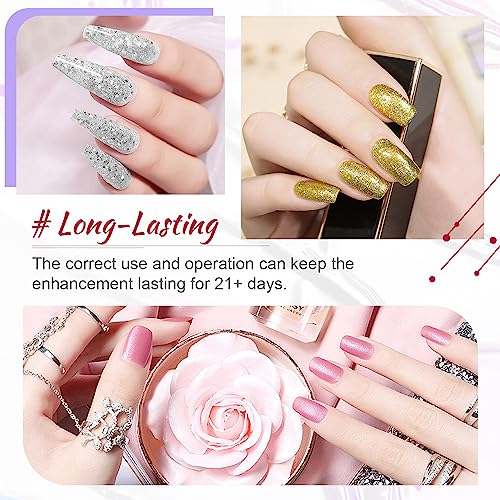 JODSONE 60 PCS Gel Nail Polish Starter Kit With U V Light 55 Kinds Of Color Glitter Gel Polish No Wipe Base And Glossy Matte Top Coat Easy To Apply
