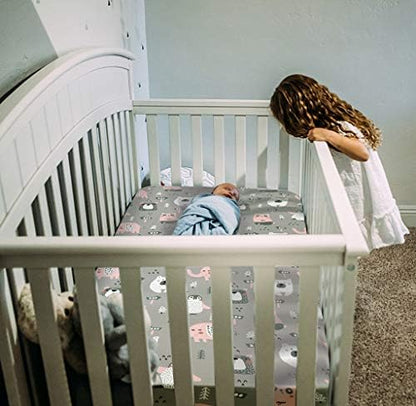 BROLEX Baby Fitted Crib Sheets: Kid Crib Sheets - Set of 2 for Toddler Standard Size Crib Mattress for Boys and Girls - Jersey Knit Crib Bed Sheets Jungle Animals