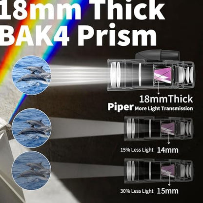 Gosky Monoculars Telescope, 15x55 HD Monocular for Adult with BAK4 Prism & FMC Lens, Lightweight Monocular with Smartphone Adapter Suitable for Bird Watching Hunting (Black)
