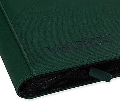 Vault X 12 Pocket Trading Card Zip Binder - 480 cards, Premium Exo-Tec Album Material, 20 Side-Loading Pages, Folder for Collectible Card Games, Sports, TCG (Green)