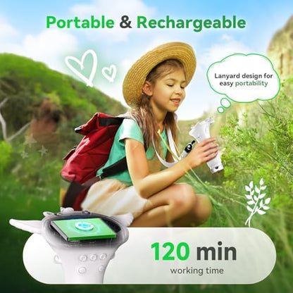 HP40 IPS Microscope for Kids: [Easy and Fun] 2" Portable Handheld Kids Microscope Miniscope, Pocket Mini Scope Educational Science Kit, Christmas Birthday Gifts for Kids, PC View, White