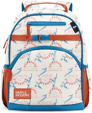 Simple Modern Medium DC Comics Superman Toddler Backpack for School Girls and Boys | Kindergarten Elementary Kids Backpack | Fletcher Collection | Kids - 15" tall | Superman Stand for Hope