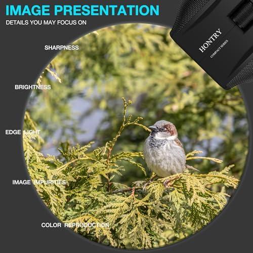 Hontry Binoculars for Adults and Kids, 10x25 Compact Binoculars for Bird Watching, Theater and Concerts, Cruise Ship and Sport Games