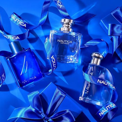 Nautica Voyage Eau De Toilette, Cologne and Fragrance For Men, Fresh, Romantic, Fruity Scent Woody, Aquatic Notes of Apple, Water Lotus, Cedarwood, and Musk Ideal Day Wear, Long Lasting 3.3Fl oz