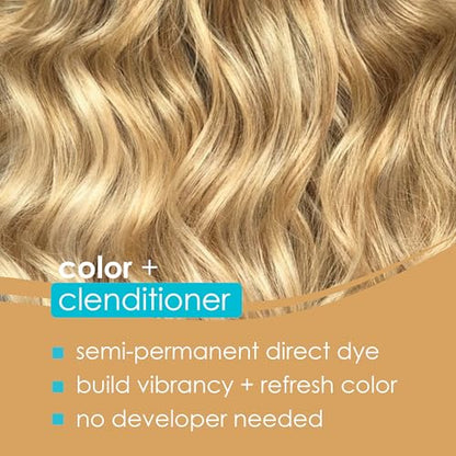 Keracolor Color + Clenditioner 3-in-1 Color-Depositing Conditioner, Gently Cleanses & Conditions, Semi-Permanent Hair Color, 23 Shades, 12 Fl Oz