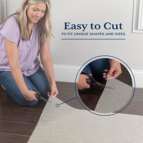 Veken 8x10 Ft Rug Pad Gripper for Hardwood Floors, Non Slip Rug Pads for Area Rugs, Thick Rug Grippers for Tile Floors, Under Carpet Anti Skid Mat, Keep Your Rugs Safe and in Place