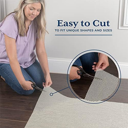 Veken 8x10 Ft Rug Pad Gripper for Hardwood Floors, Non Slip Rug Pads for Area Rugs, Thick Rug Grippers for Tile Floors, Under Carpet Anti Skid Mat, Keep Your Rugs Safe and in Place