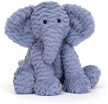 Jellycat Fuddlewuddle Elephant Stuffed Animal, Medium 9 inches - Elephant Plush Toy - Classic Children's Gift