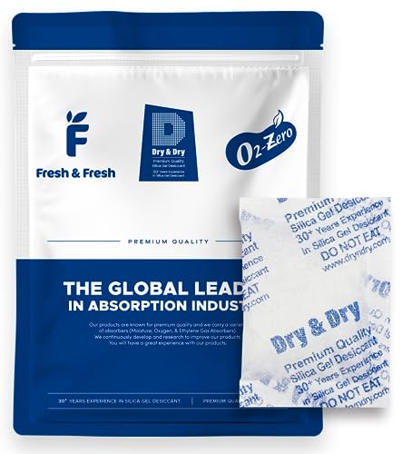 Dry & Dry 20 Gram [500 Packets] Silica Gel Packets Desiccants, Silica Packets - Rechargeable Silica Gel Packs, Silica Gel Packets, Desiccants Packets, Silica Gel