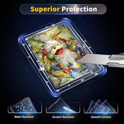 400 Card Sleeves Top Loaders for Cards, Toploaders Premium Baseball Card Sleeve Hard Plastic, 3" x 4" Trading Cards Holder, Sports Protectors(200 Toploaders + 200 Penny Sleeves)