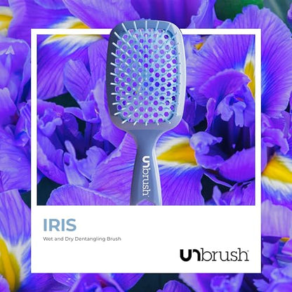 FHI Heat UNbrush Detangling Brush for Pain-Free Brushing on All Wet or Dry Hair Types — Durable DuoFlex Anti-Static Bristles, Lightweight Handle, Vented Hair Brush