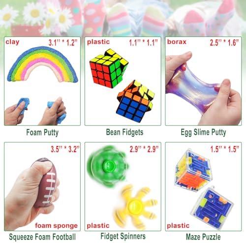 Scientoy Fidget Toy Set, 35 Pcs Sensory Toy for ADD, OCD, Autistic Children, Adults, Anxiety Autism to Stress Relief and Anti Anxiety with Motion Timer, Perfect for Classroom Reward with Gift Box