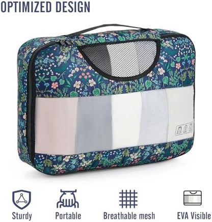 Veken 8 Set Packing Cubes for Travel Essentials, Suitcase Organizer Bags in 4 Sizes, Carry-On Luggage Accessories with Large Laundry & Hanging Toiletry Bag, Must-Have for Airplane, Road Trip & Camping