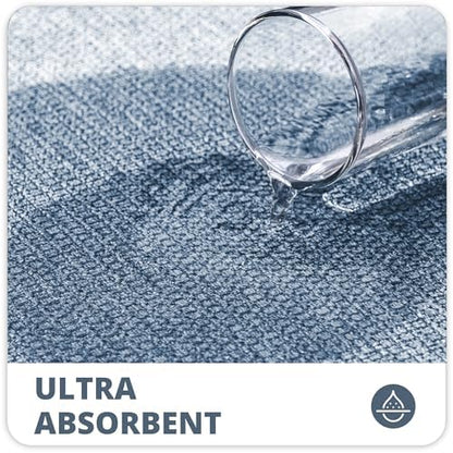 Bath Mat,Ultra Thin Bathroom Rugs,Rubber Bath Mats for Bathroom,No Slip Bath Rugs,Quick Dry,Machine Washable,Low Pile,Absorbent,Shower Outside,Sink,Home Decor Accessories.Blue,1'5"x2'3"(17x27inch)