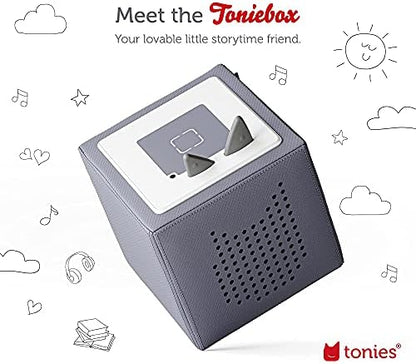 Toniebox Audio Player Starter Set with Playtime Puppy - Listen, Learn, and Play with One Huggable Little Box - Gray