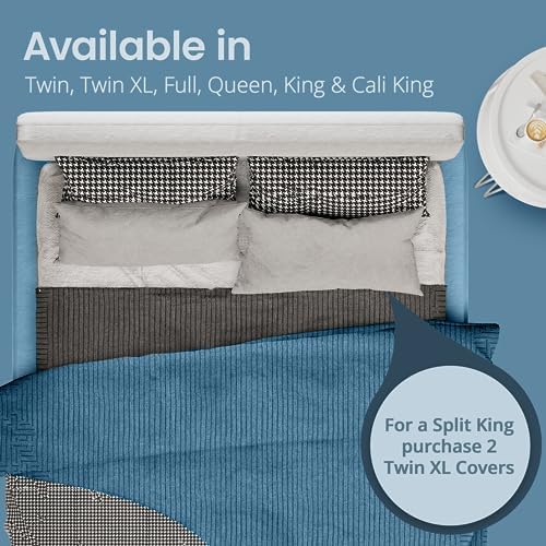 SafeRest Waterproof King Size Mattress Protector - Fitted with Stretchable Pockets - Machine Washable Cotton Mattress Cover for Bed