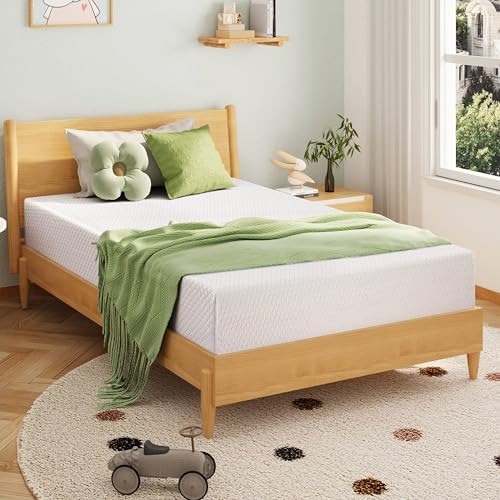 Full Size Memory Foam Mattress, 8 Inch Bed Mattress in A Box with Cooling Green Tea Gel, Pressure Relief with Medium Firm Support, CertiPUR-US Certified, 75''L x 54''W, ‎37.3 pounds White