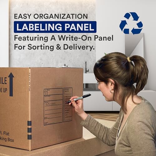 BOX USA Moving Boxes Large Heavy Duty 18x18x24 (6-Pack) Corrugated Cardboard Box for Shipping, Mailing, Packing, Packaging and Storage 18"L x 18"W x 24"H