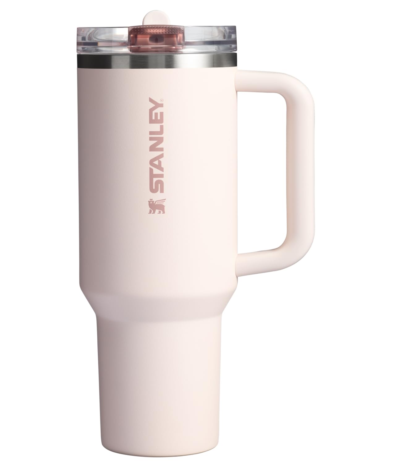 Stanley Quencher ProTour Flip Straw Tumbler with Leakproof Lid 40 oz | Built-In Straw & Handle | Cupholder Compatible for Travel | Insulated Stainless Steel Cup | BPA-Free | Rose Quartz