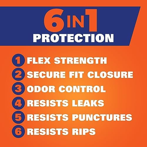 Hefty Ultra Strong 13 Gallon Trash Bags, Tall Kitchen Trash Bags 13 Gallon Size, Resist Leaks, Punctures, and Rips, Continuous Odor Control, White, Fabuloso Lemon Scent, 110 Bags