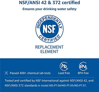 [Original] Waterdrop Filter Replacement for All Waterdrop Pitcher Filtration System, WD-PF-01A Plus, Reduces PFAS, PFOA/PFOS, Chlorine, Last Up to 3 Months or 200 Gallons (Pack of 3)