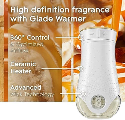 Glade PlugIns Refills Air Freshener, Scented and Essential Oils for Home and Bathroom, Vanilla Caramel Twist, 3.35 Fl Oz, 5 Count