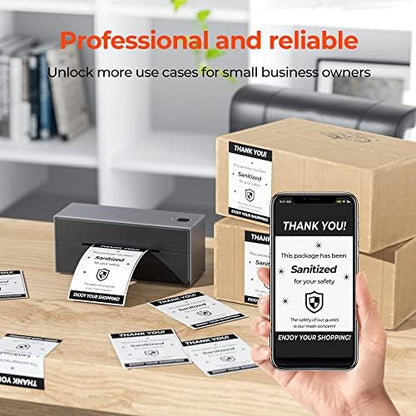 MUNBYN 4x6 Inch Direct Thermal Labels, 1000 Labels/2 Stacks(500 Pcs per Stack), Fanfold Shipping Label Paper for Thermal Printers, Permanent Adhesive Mailing Postage Labels for Shipping Packages