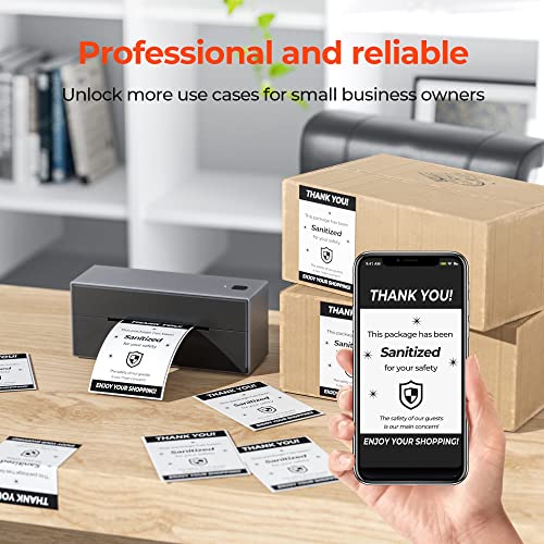 MUNBYN 4x6 Inch Direct Thermal Labels, 1000 Sheets/2 Rolls(500 Pcs per Roll), Shipping Paper for Thermal Printers, Permanent Adhesive Mailing Postage Labels for Shipping Packages